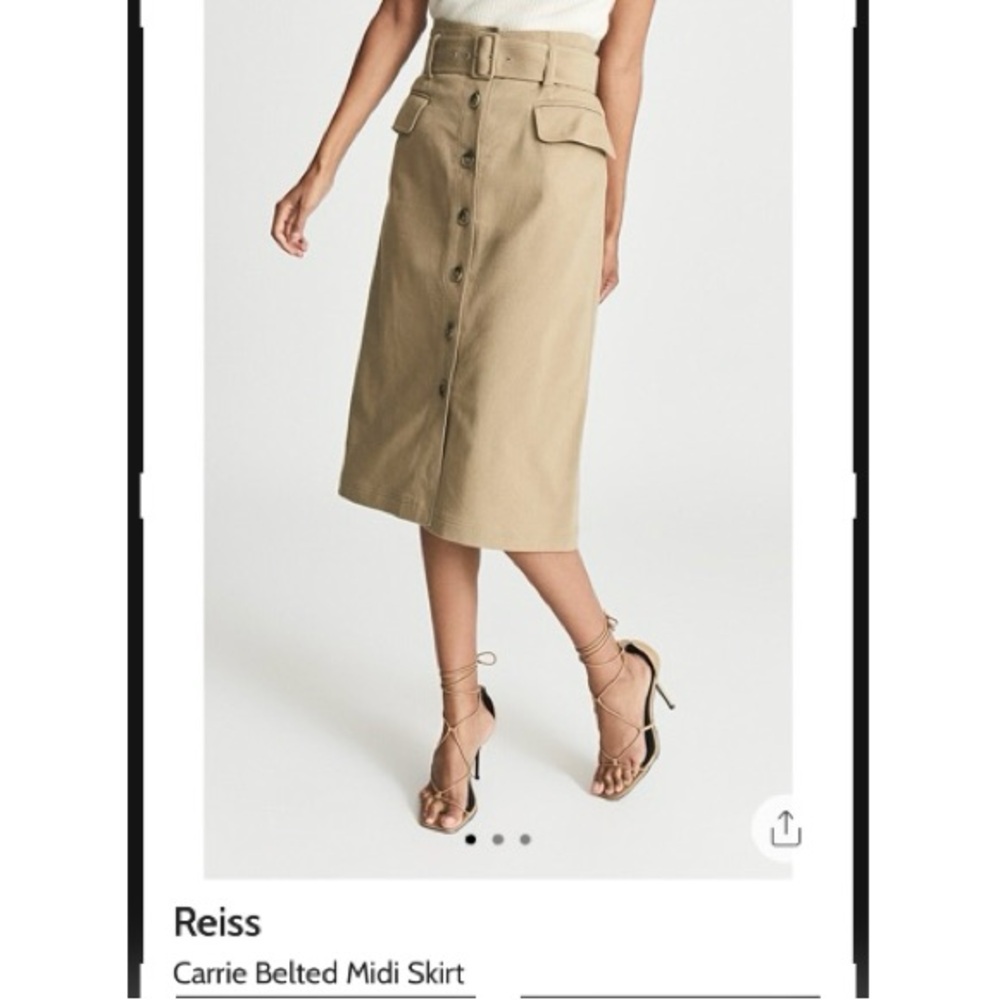 Reiss Carrie Belted Midi Skirt